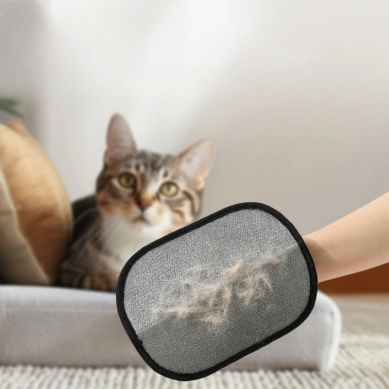 Double-Sided Pet Hair Removal Grooming Gloves